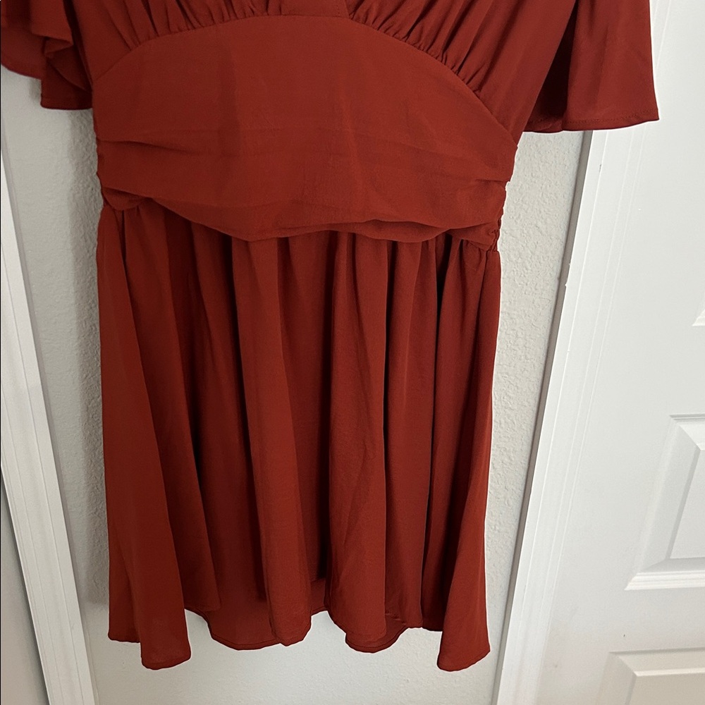 SHEIN Rust Red Mini Dress - Picture 4 of 5